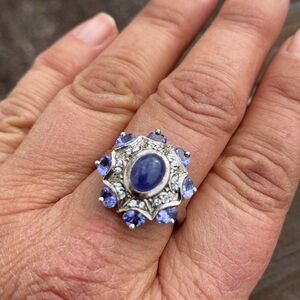 Vintage amethyst & diamond ring